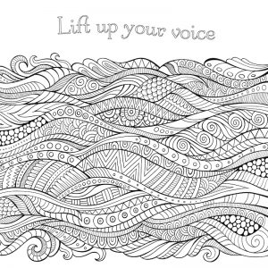 Free coloring sheet from All Creatures of Our God and King by Zondervan; Lift up your voice.
