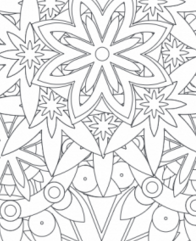 A coloring page made in a floral design.