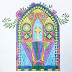 Katherine's finished stained glass from Amazing Grace by Zondervan.