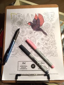The bird is finished in this coloring sheet.