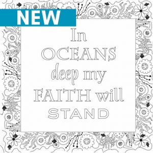 Free coloring sheet from 'Oceans' based on Hillsong United.
