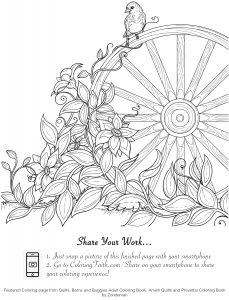 Free coloring sheet from Quilts, Barns & Buggies.